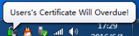 user's certificate will expire soon