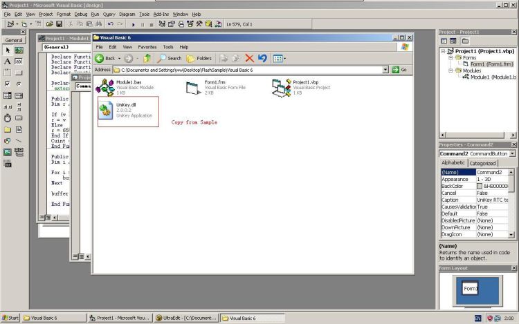 Visual Basic placing UniKey.dll into project folder
