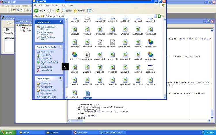 Win dBase system32 folder