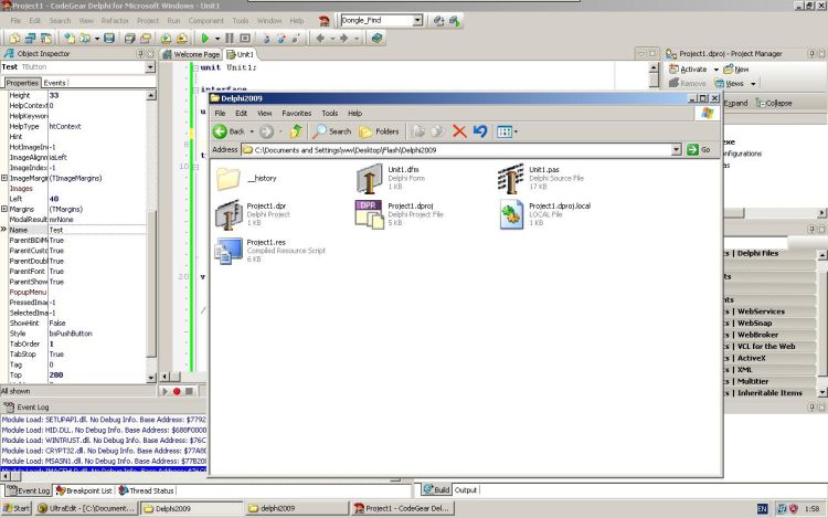 CodeGear Delphi save dialog window