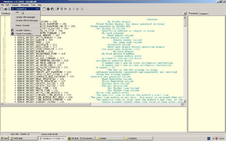 Purebasic compile