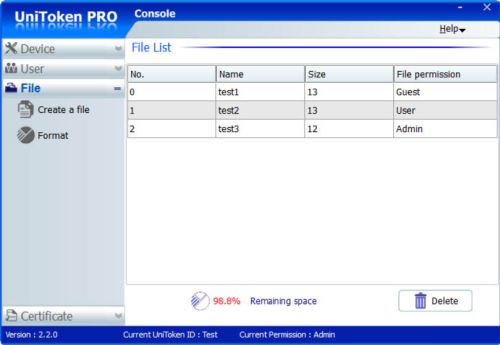 displaying current file list