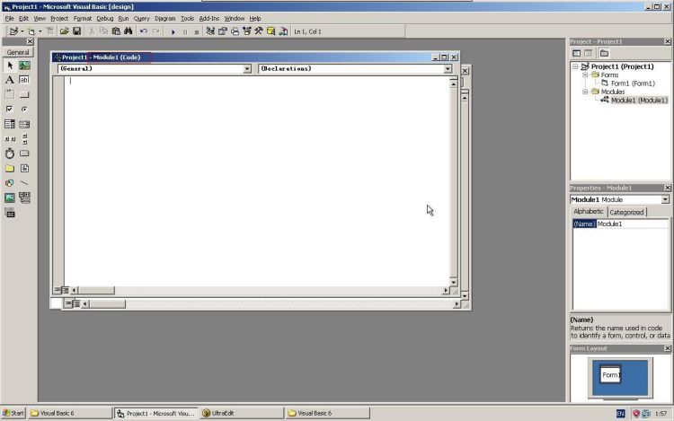 Visual Basic editing module source code