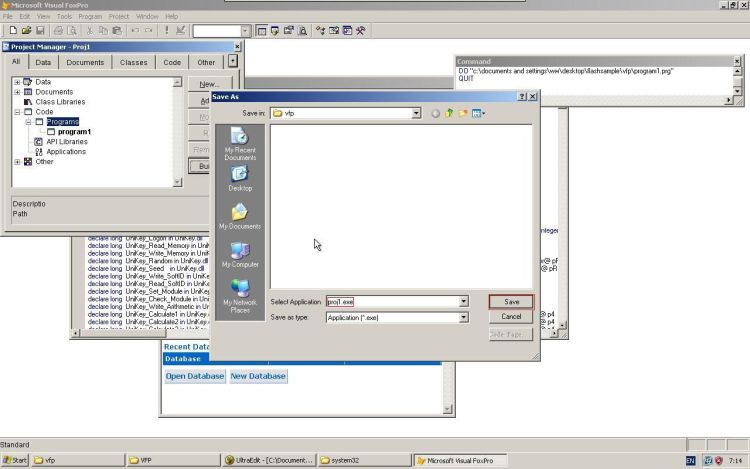 Visual FoxPro save as application