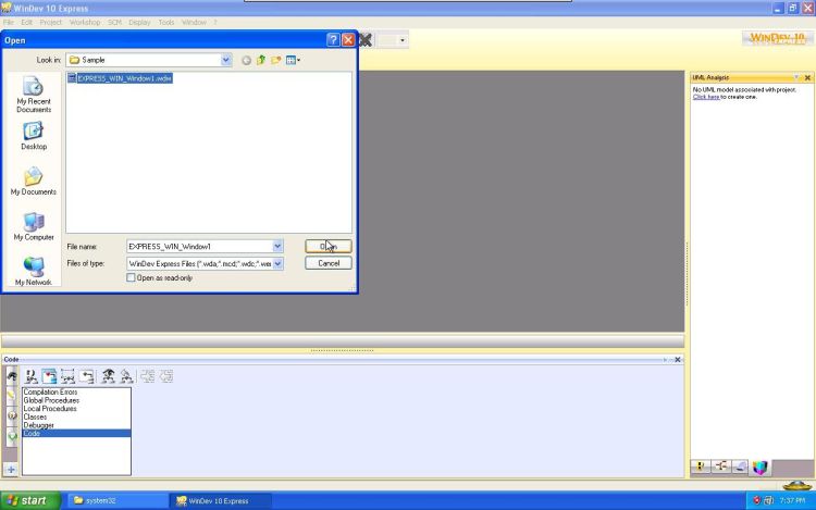 WinDev 10 open
