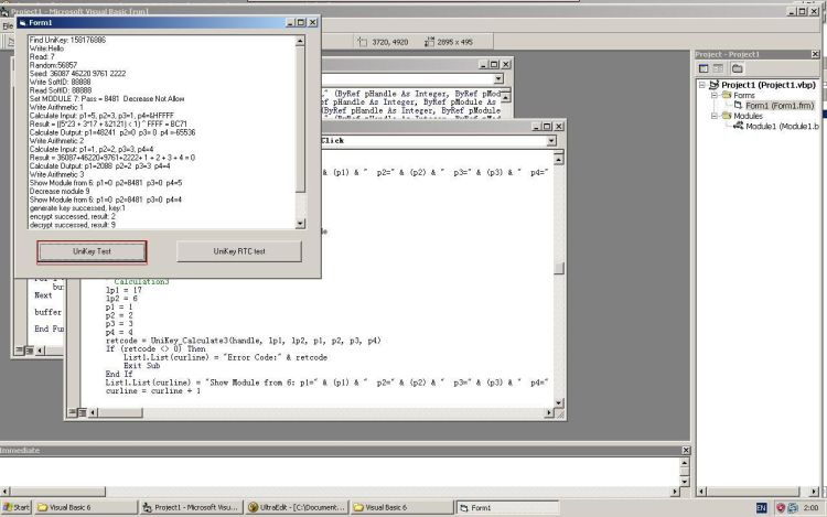 Visual Basic runtime output